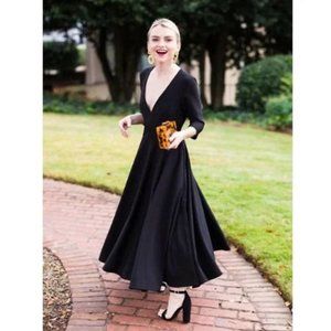 BHLDN Valdis Dress Black Midi - 6
